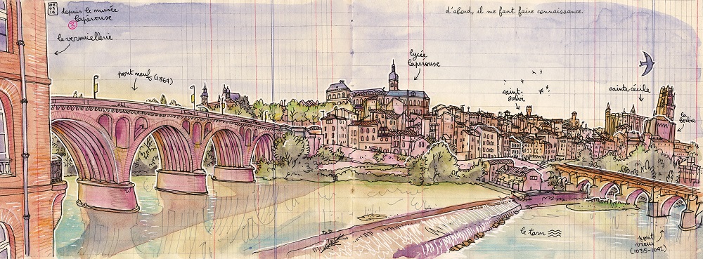 Carnet de voyage original sur Albi