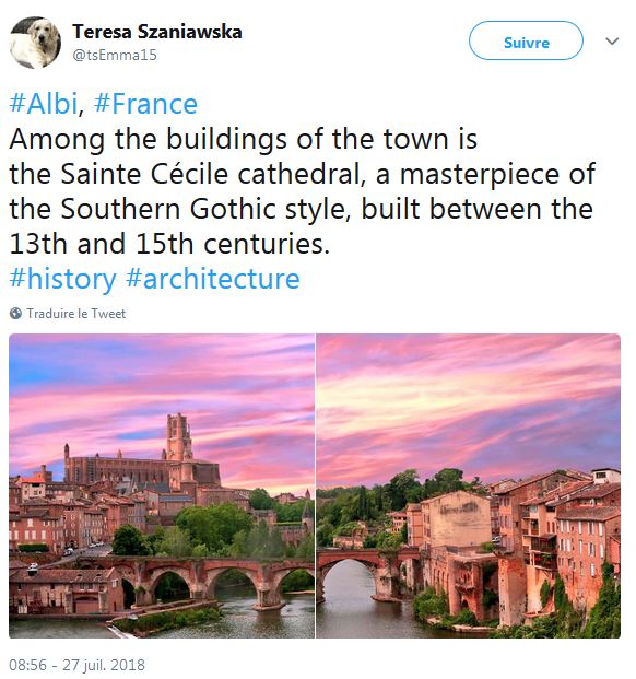 Tweet d’une touriste polonaise