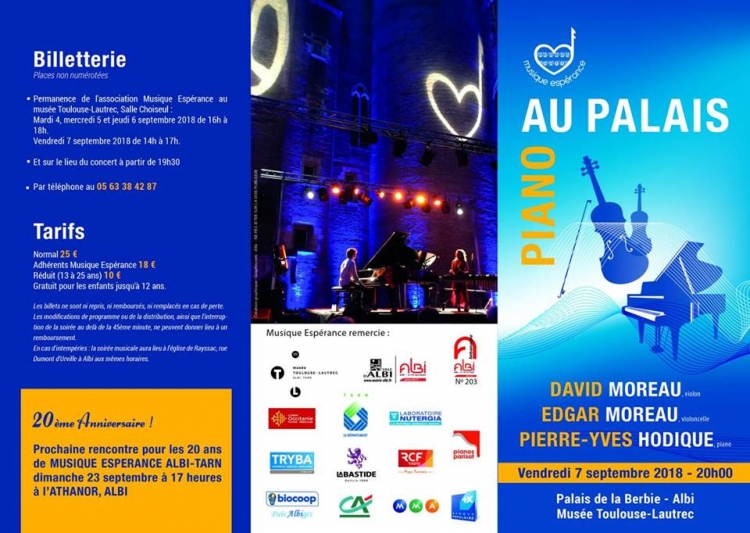 Programme Piano au Palais