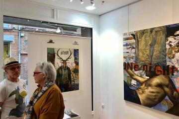 Vernissage hier à la galerie « Atelier Noir », rue de l’hôtel de Ville, en présence de l’artiste Marc Anselmi...