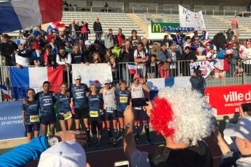Départ ce matin des championnats du monde de 24h de marche 🏃‍♀️🏃🏻‍♂️à Albi, sous le soleil....