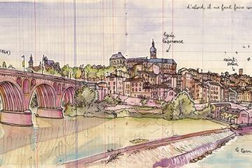 Carnet de voyage original sur Albi