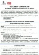 Règlement - Accueils périscolaires et centres de loisirs