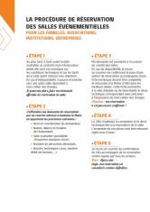 Procédure de réservation des salles évènementielles