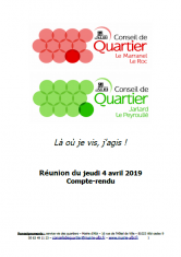 Conseil de quartier du Marranel 4 avril 2019