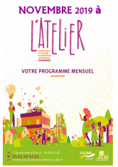 L'Atelier centre social Lapanouse mois de novembre 2019