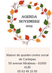 L'Agenda de novembre 2019