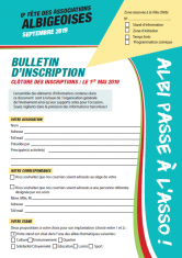 Inscription Fête des associations